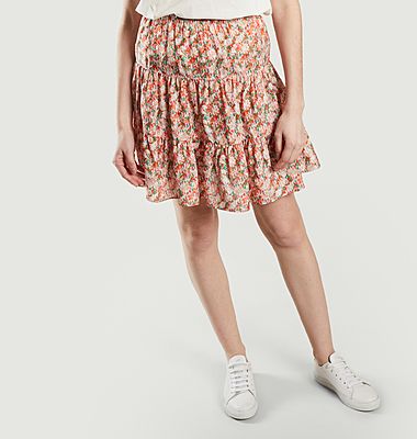 Flowery mini skirt