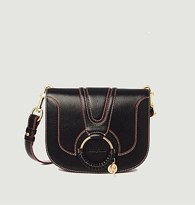 Leather bag with contrasting piping Hana