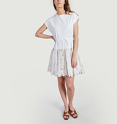 Robe T-Shirt A Broderie Anglaise