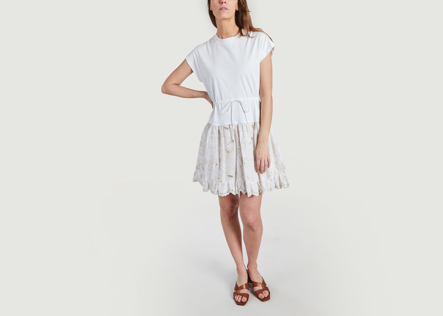 Broderie Anglaise T-Shirt Dress - See by Chloé