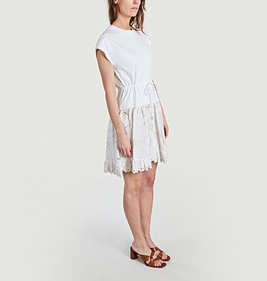 Robe T-Shirt A Broderie Anglaise