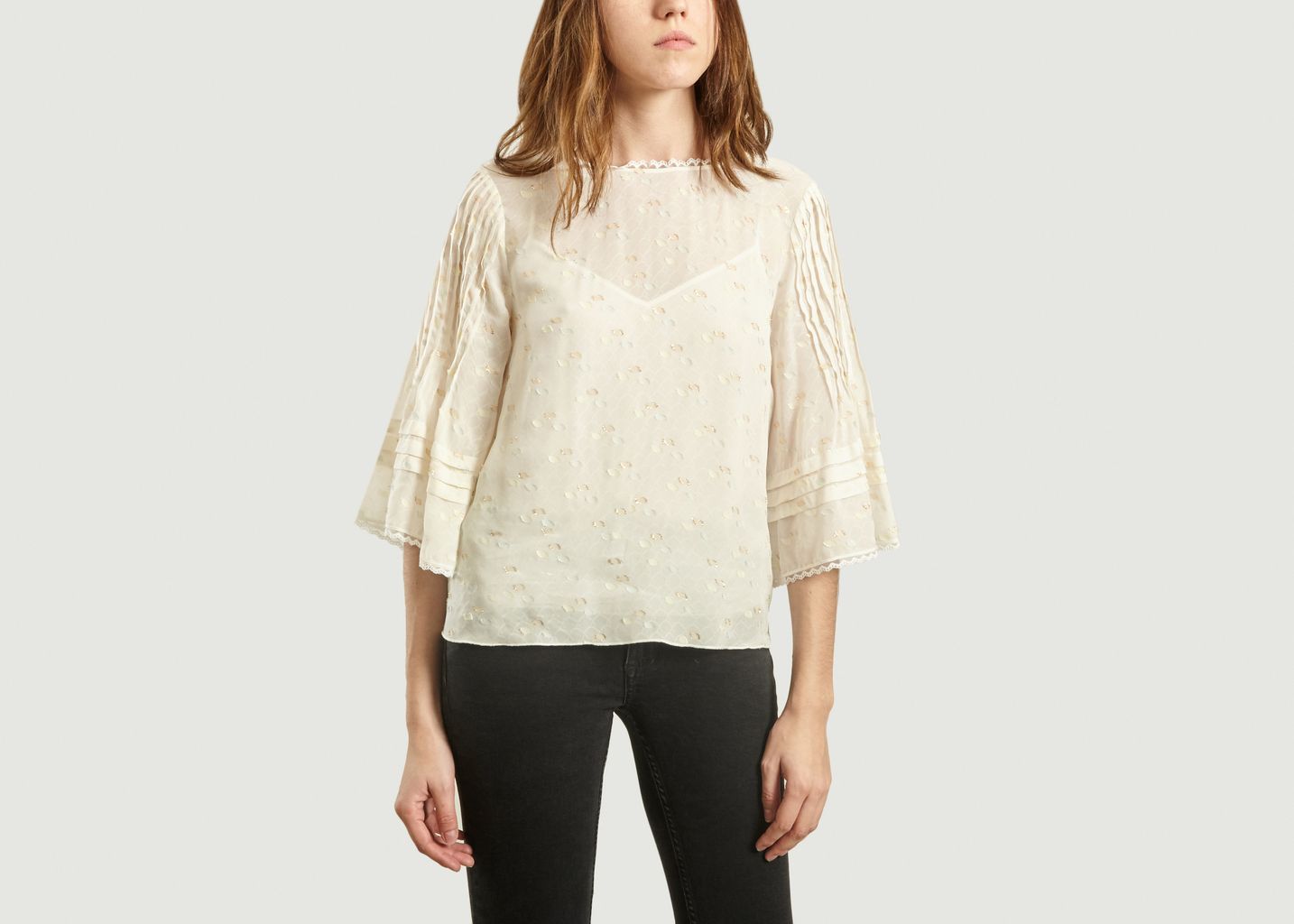 Satin Stitch 3/4 Sleeves Top - See by Chloé
