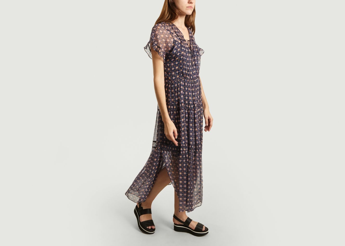 Robe Volantée En Soie Motif Fantaisie - See by Chloé