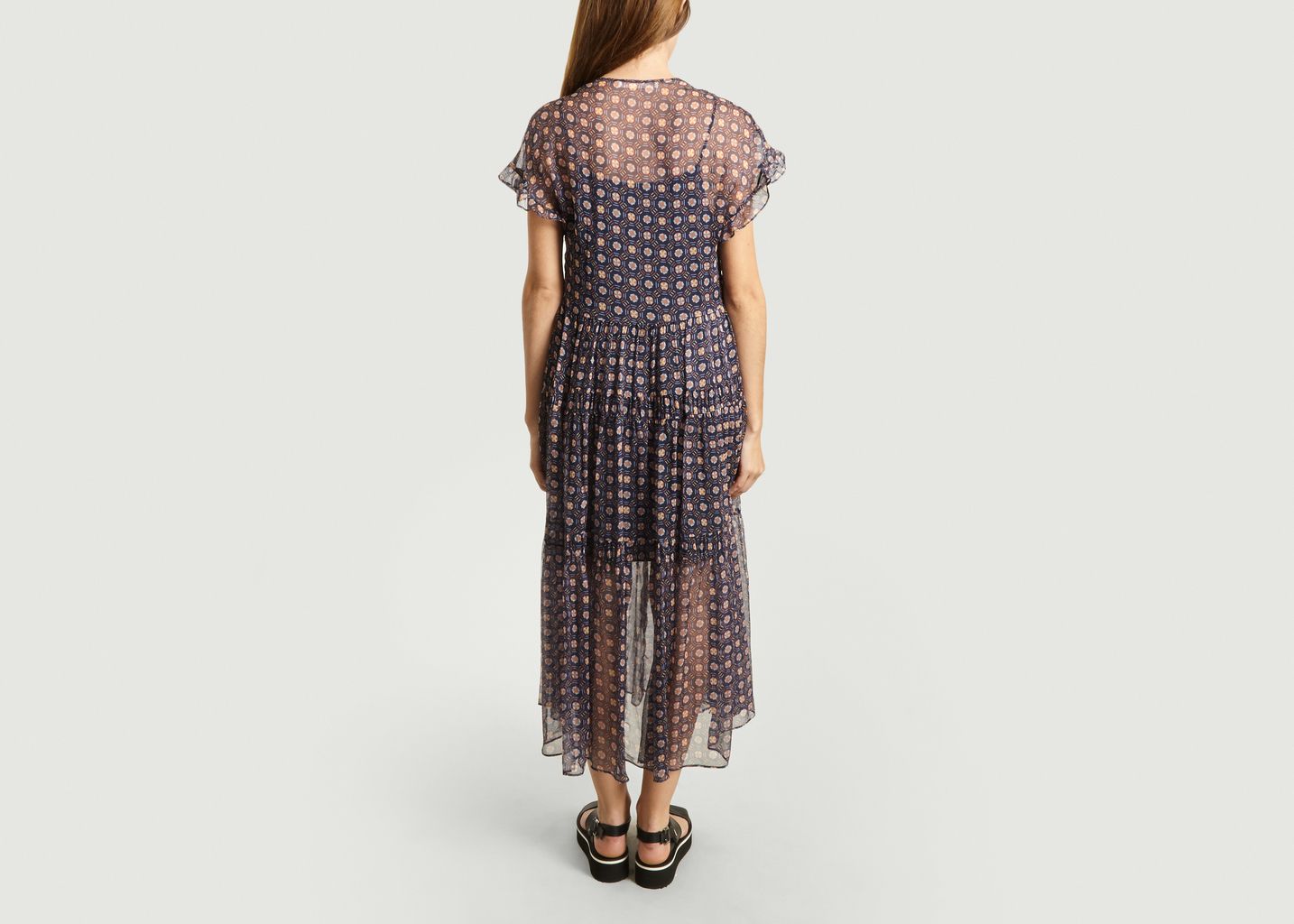 Robe Volantée En Soie Motif Fantaisie - See by Chloé