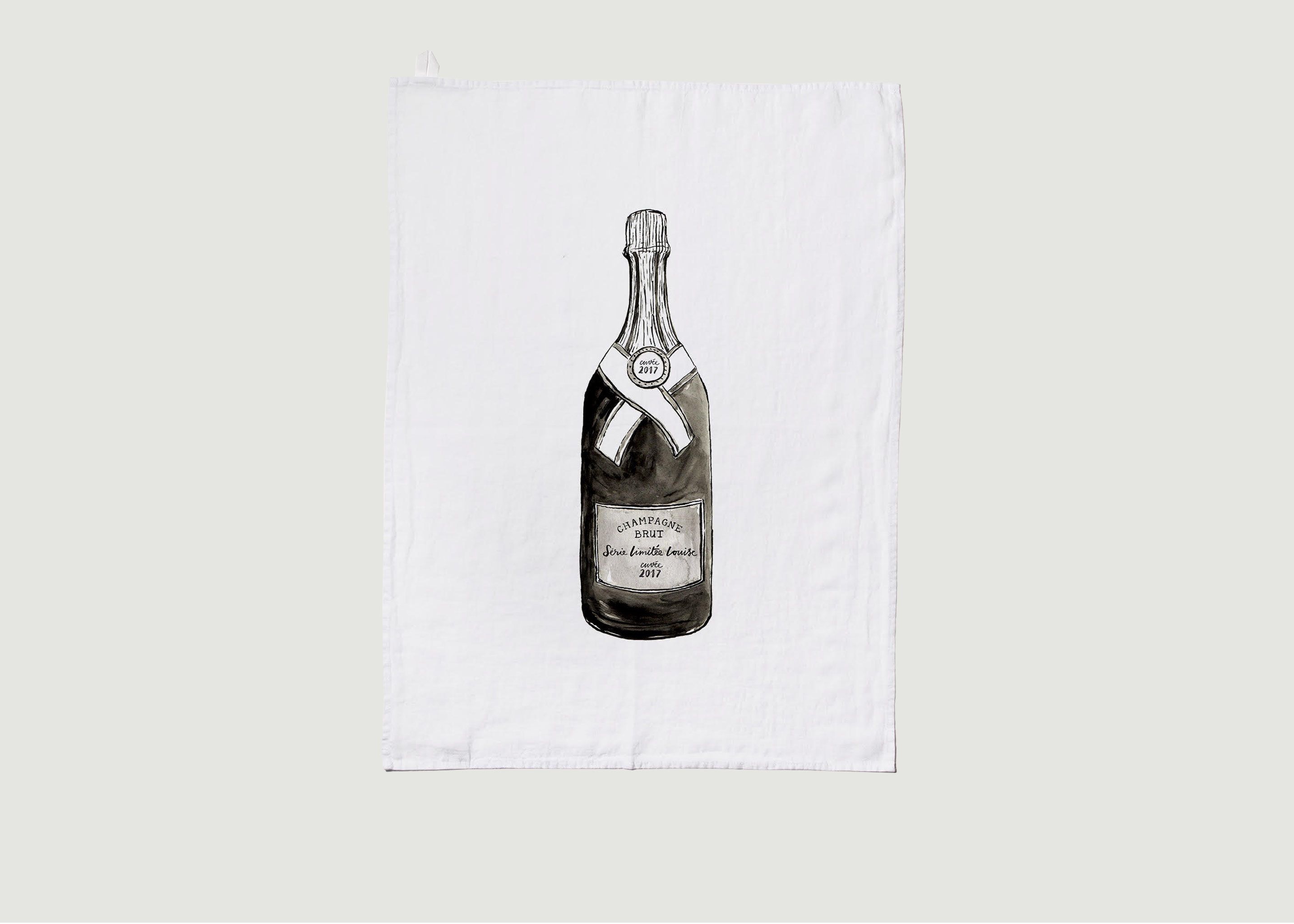 Champagne Washed Linen Tea Towel - Série Limitée LOUISE