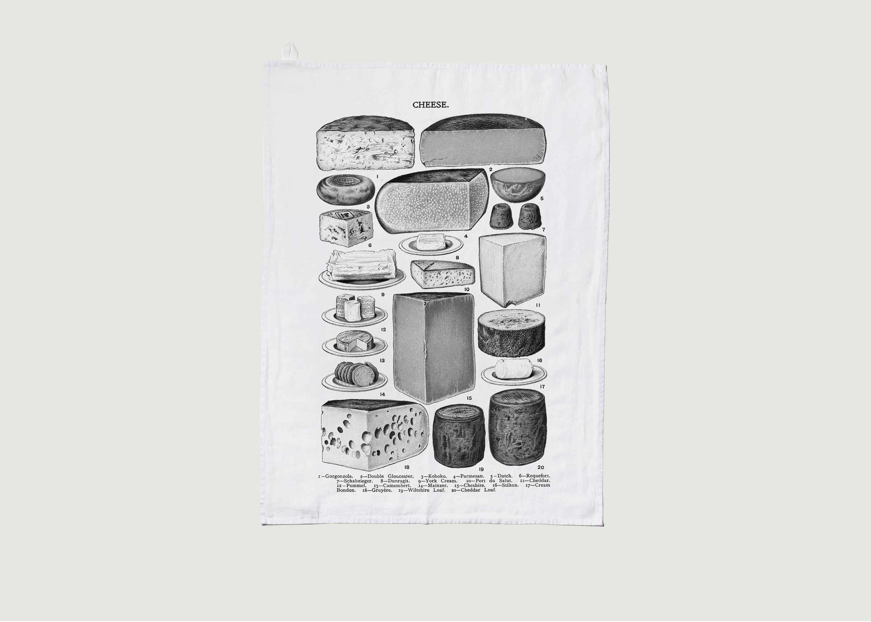 Les Fromages Washed Linen Tea Towel - Série Limitée LOUISE