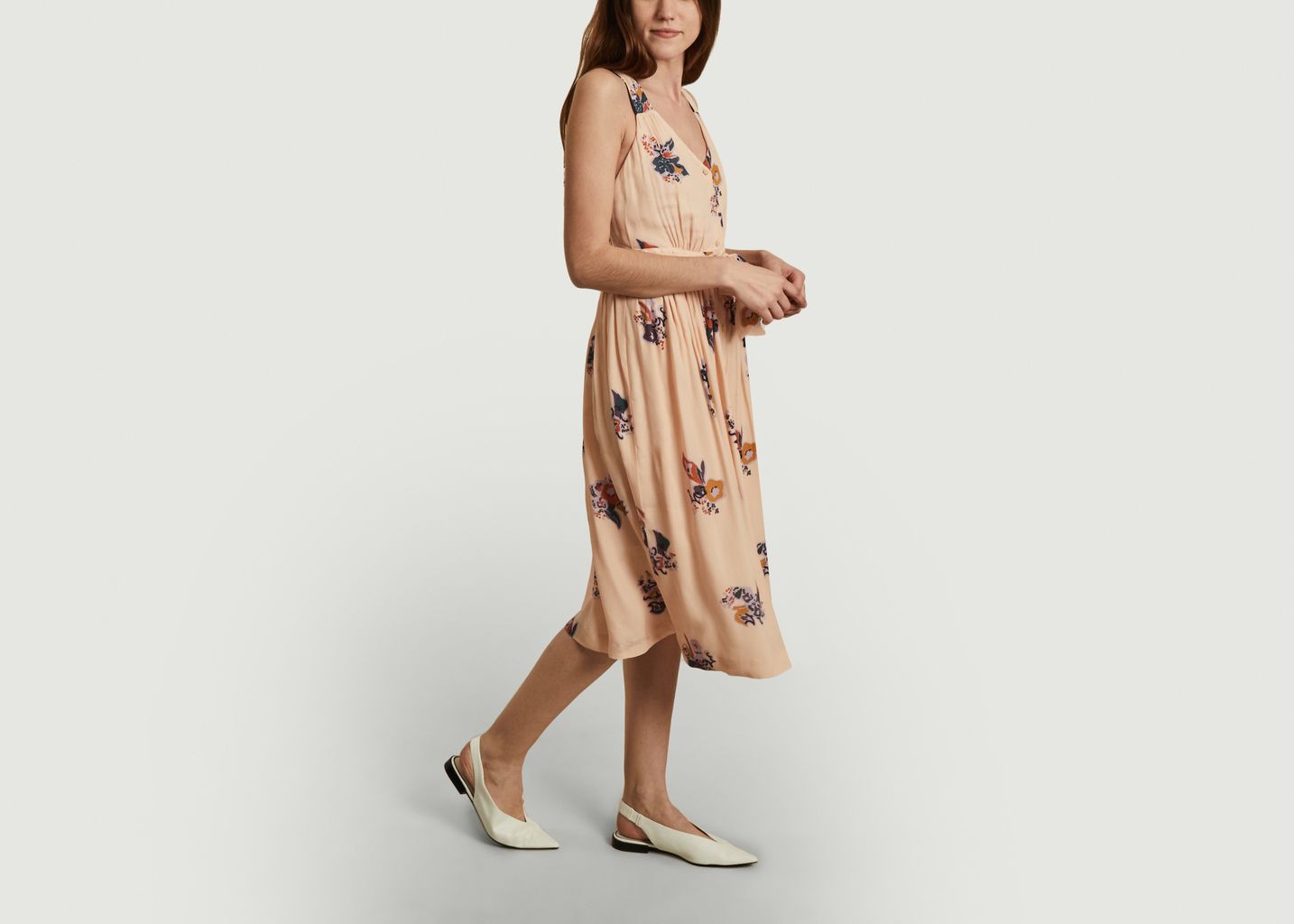 Robe mi-longue imprimé fleuri Maeght - Sessun