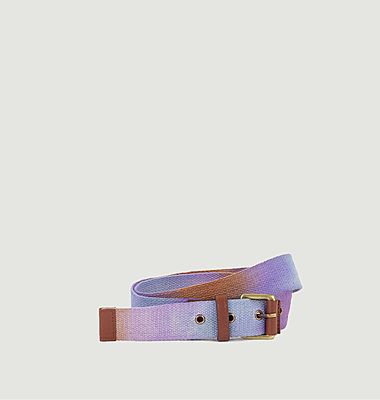 Gita fabric and leather belt