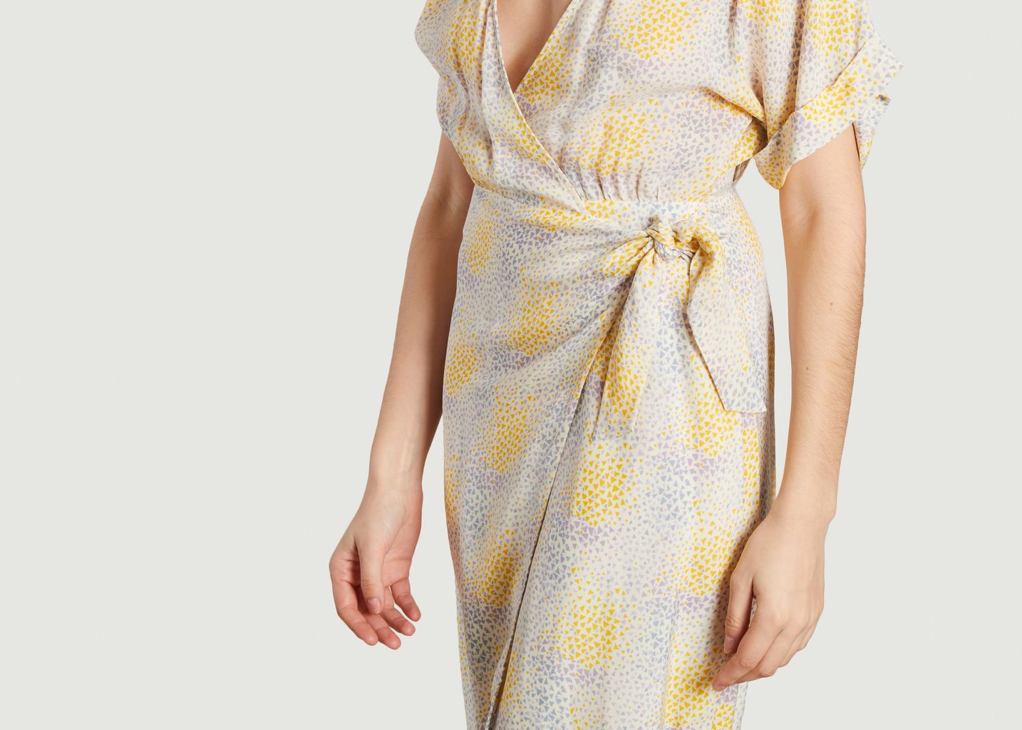 Sista Sari printed wrap midi dress - Sessun