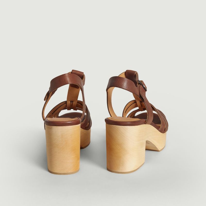 Sandales en cuir et bois Stipa - Sessun