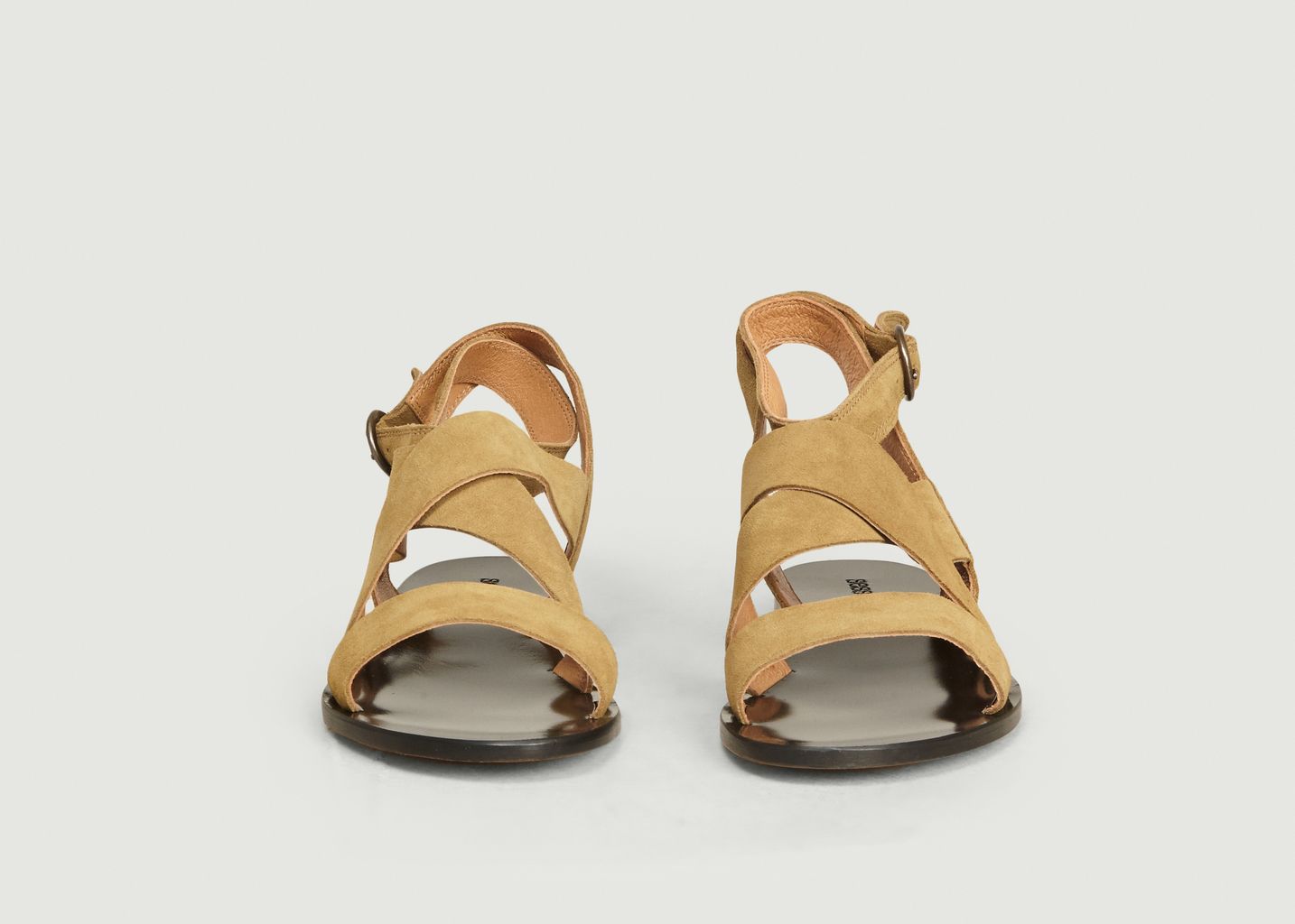 Sandales plates en cuir suédé Giudi - Sessun