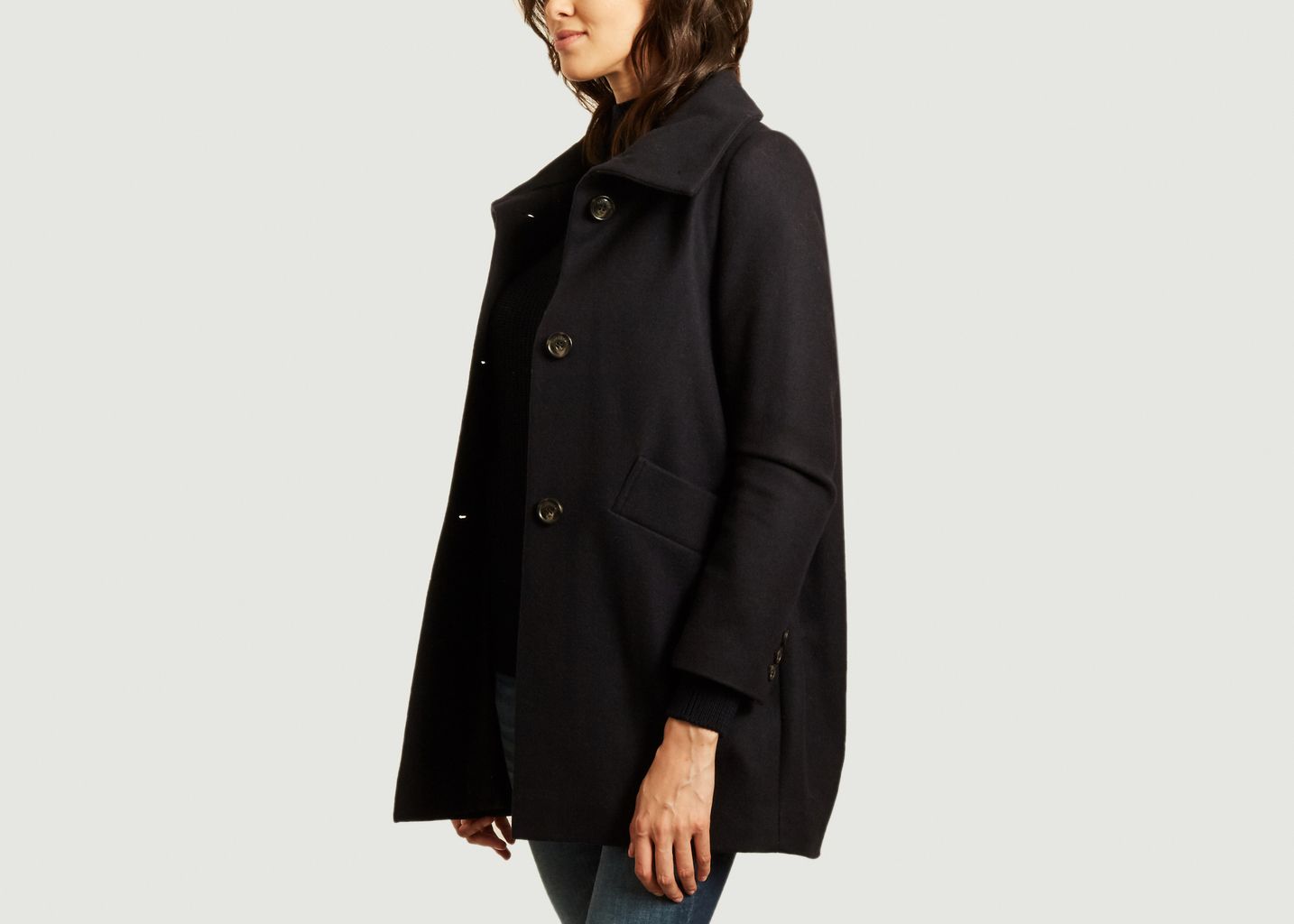 Manteau boutonné col haut Chera - Sessun