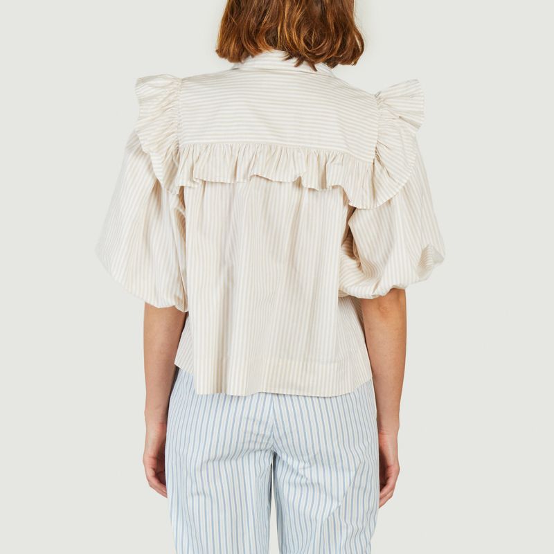 Ipani short-sleeve striped blouse - Skall Studio