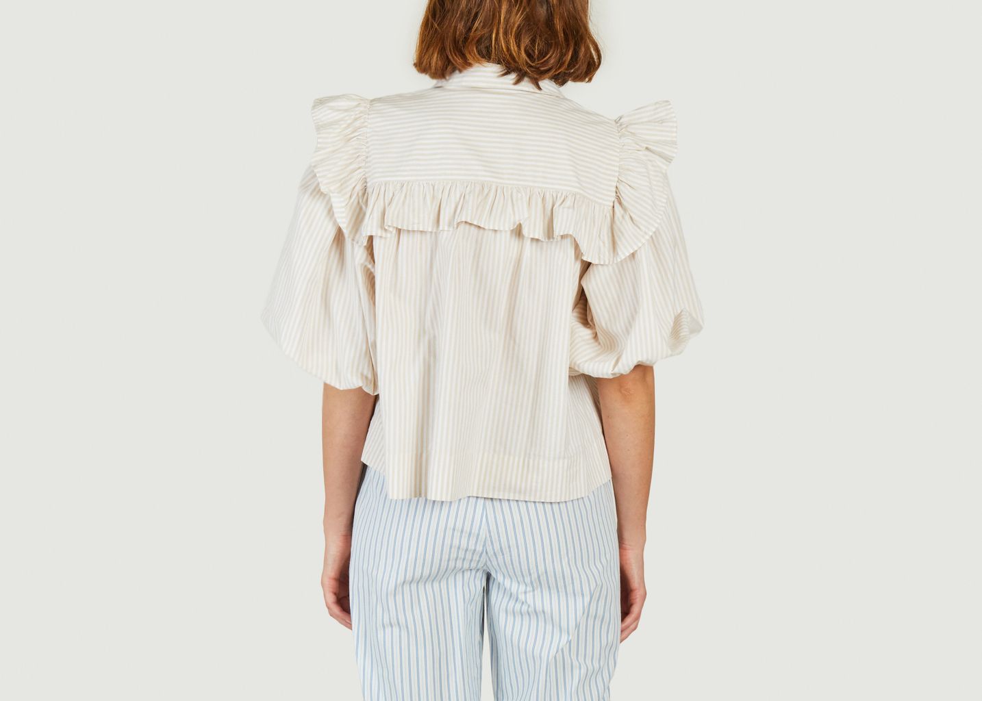 Ipani short-sleeve striped blouse - Skall Studio