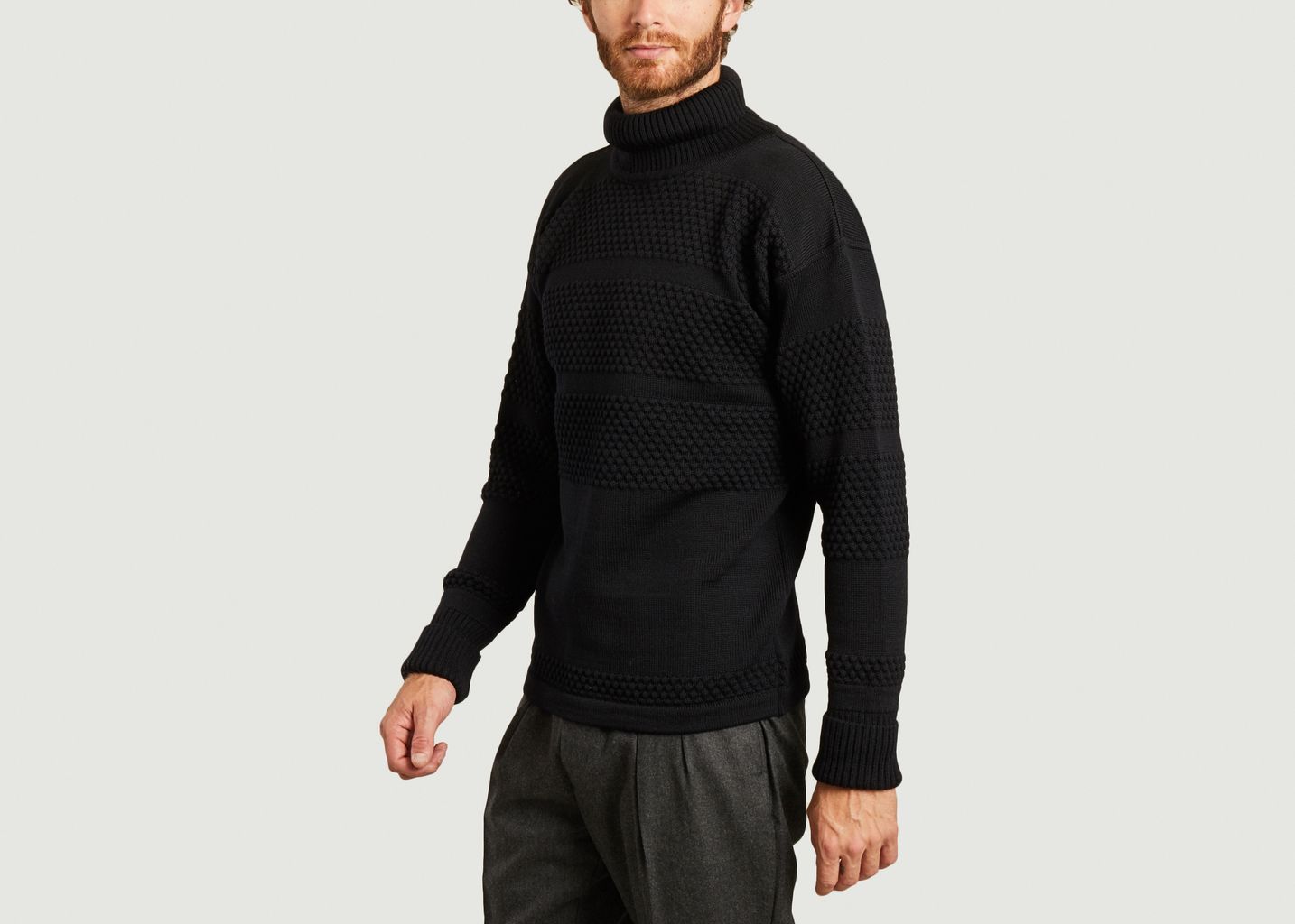 S.N.S Mens Clothing Sweaters and knitwear Turtlenecks Herning Wool Fisherman Turtleneck Sweater Natural for Men 