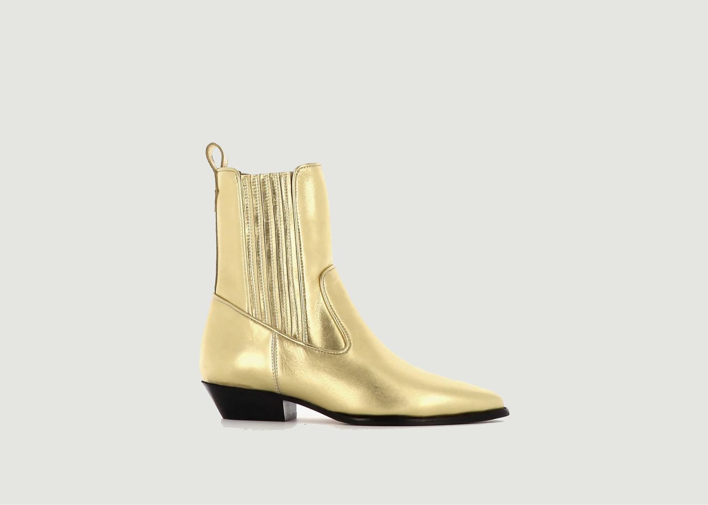 Abbey laminated leather boots - Socque