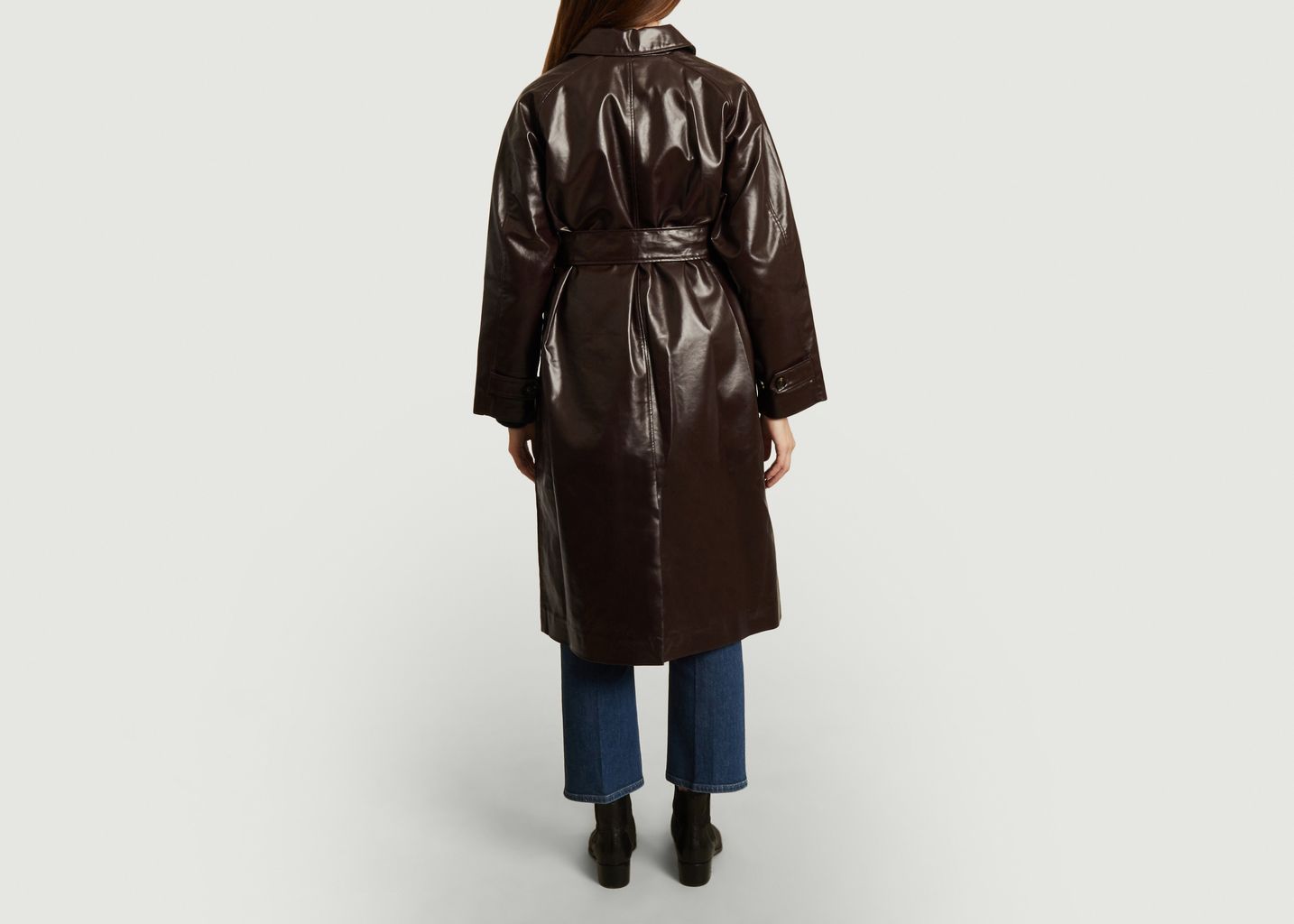 Manteau ceinturé effet cuir Laurent - Soeur
