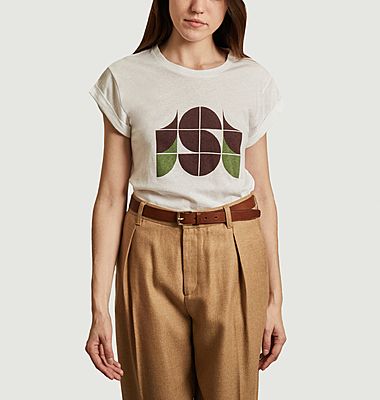 T-shirt en coton et lin Valentin