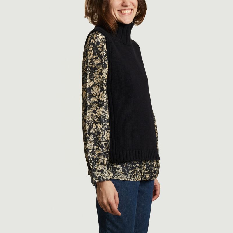Or high collar sleeveless sweater - Soeur