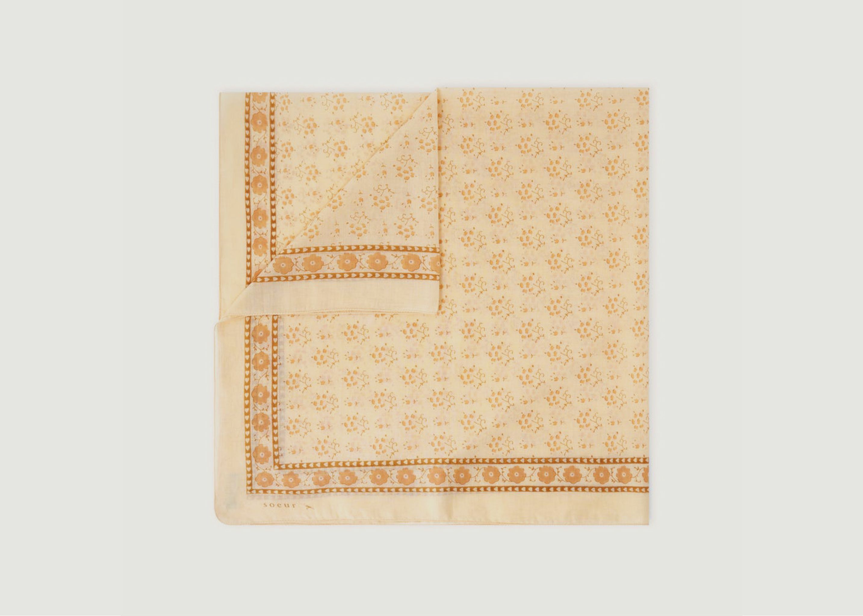 Klassisches quadratisches Halstuch mit Blumenmuster - Soeur