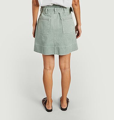 Paperbag skirt in denim Lily of the valley