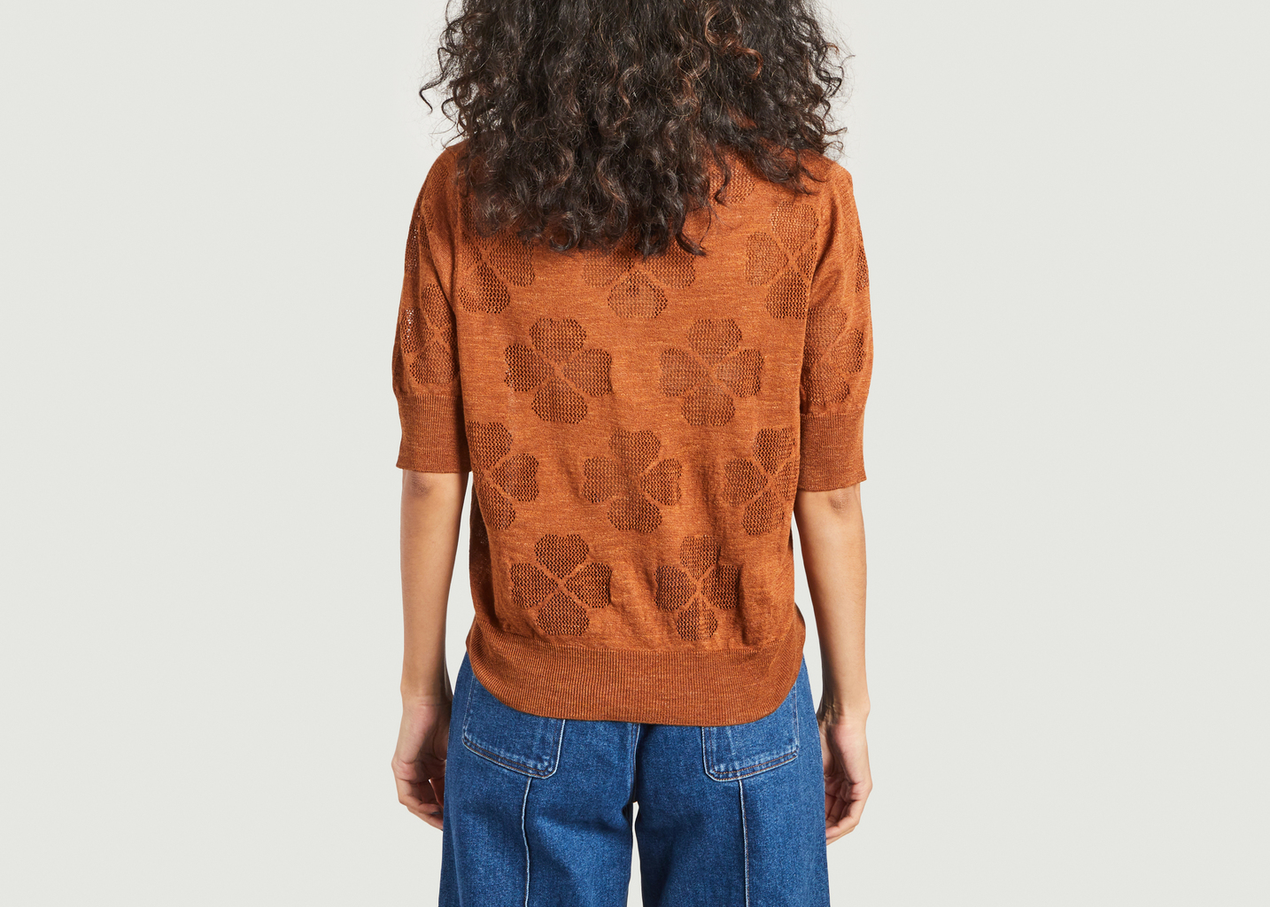 Pull fin manches courtes motif trèfles Puglia - Soeur
