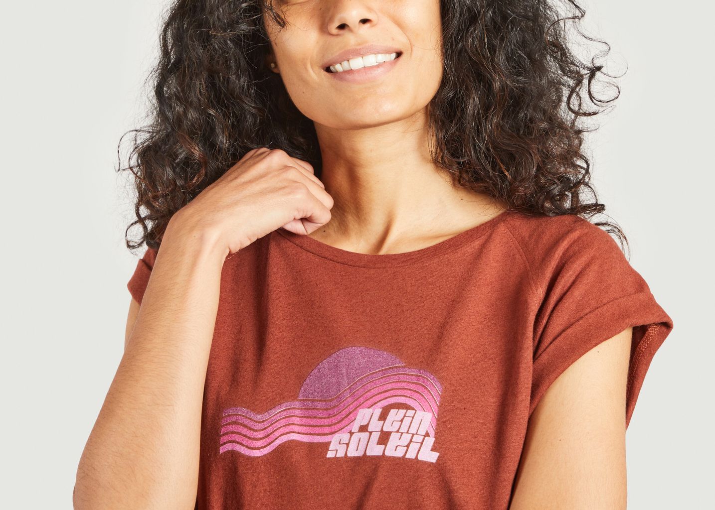 Plein Soleil printed cotton and linen T-shirt Valentina - Soeur