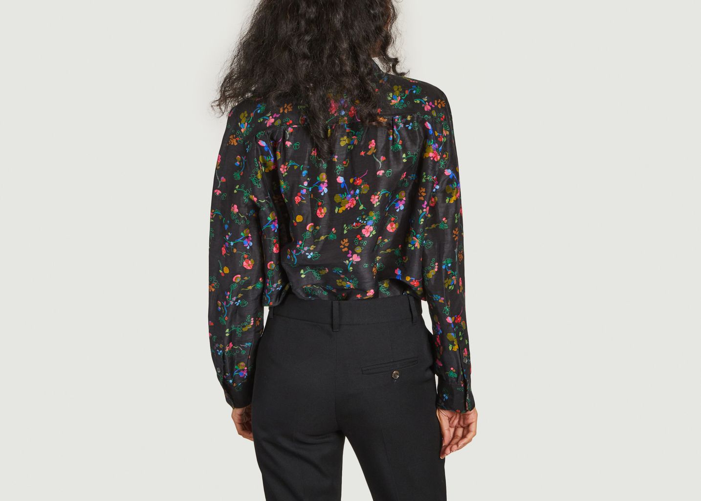 Lucretia linen and silk floral print shirt - Soeur