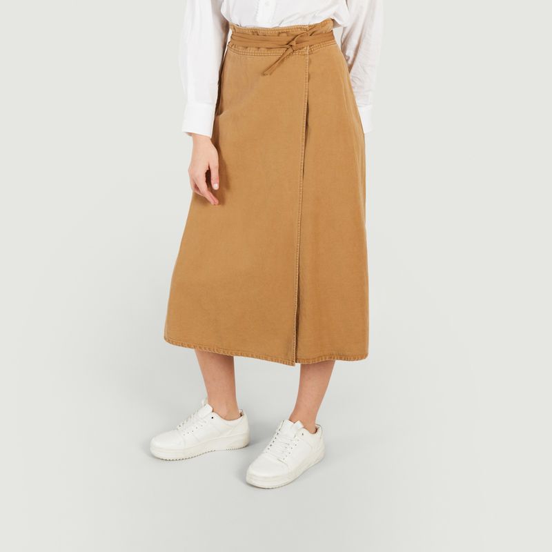 Organic cotton and linen wrap skirt Queen - Soeur