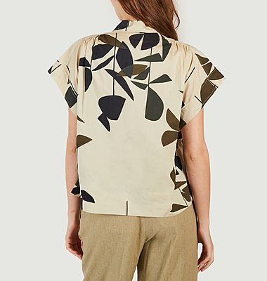 Printed cotton poplin shirt