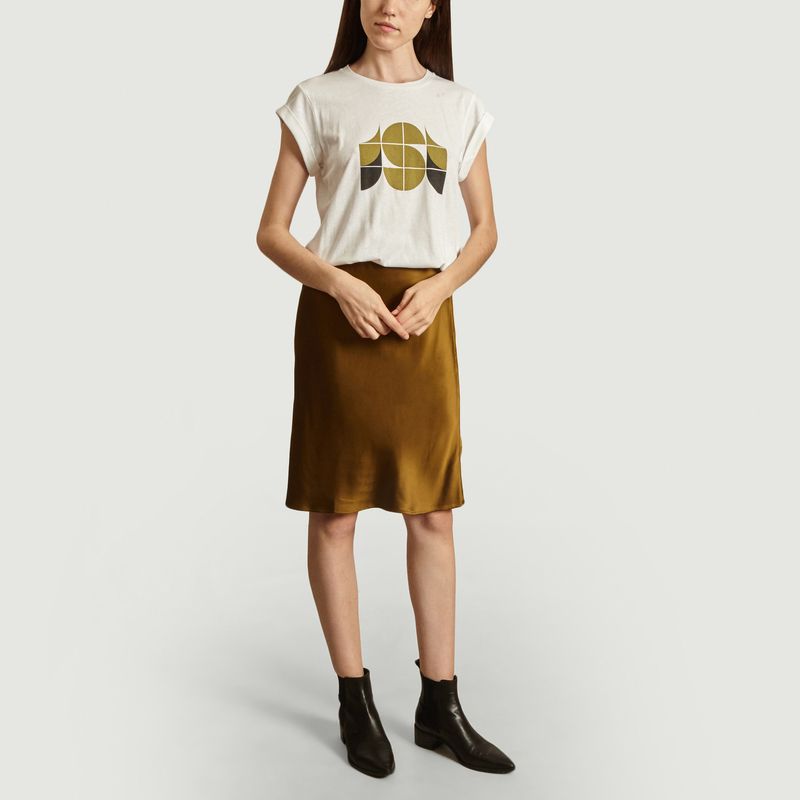 T-shirt imprimé en coton et lin Valentin - Soeur