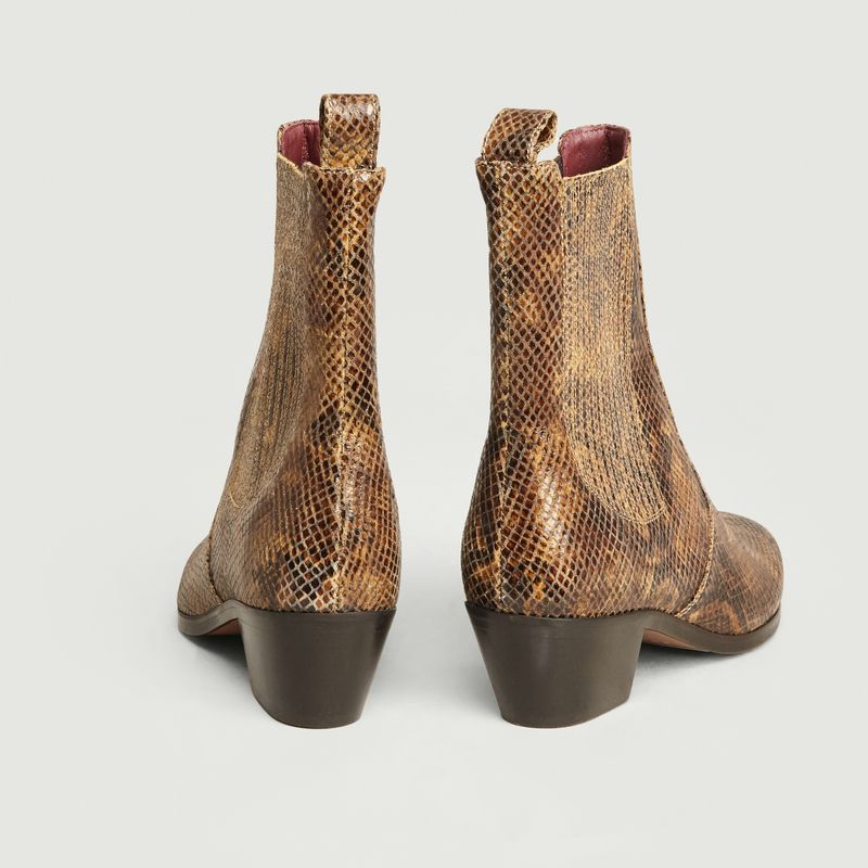 Boots en cuir façon python Gazette - Soeur