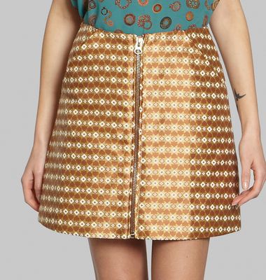 Golden Jacquard Skirt