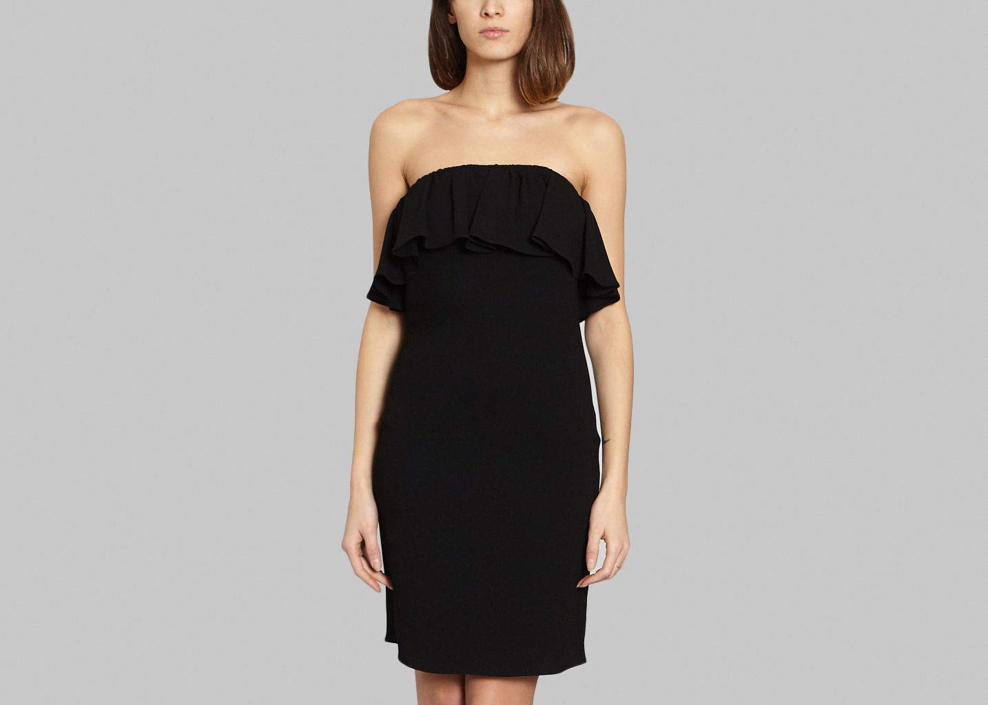 Frill Crepe Dress - Sonia By