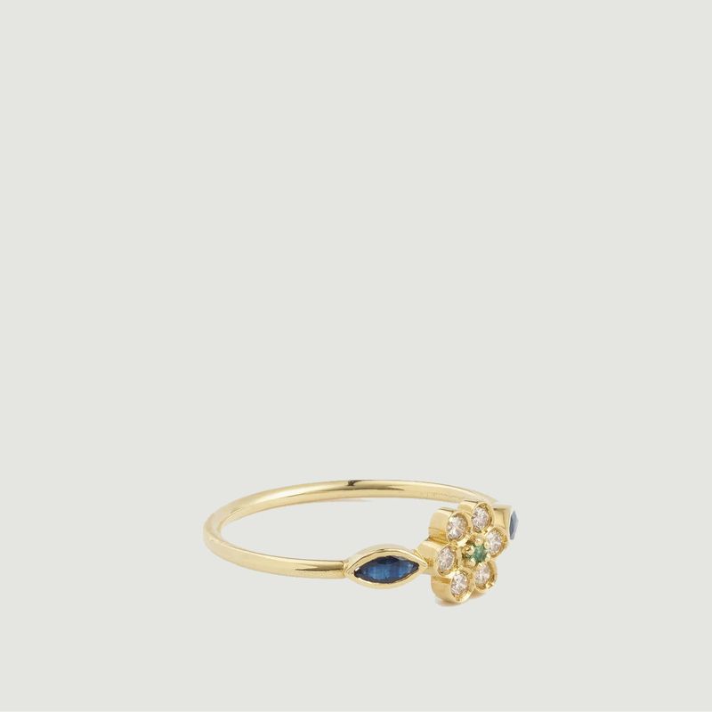 Ring Miniflower 1 Blau - Sophie d'Agon