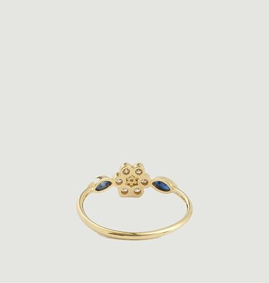 Ring Miniflower 1 Blau