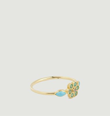 Miniflower 1 Turquoise ring