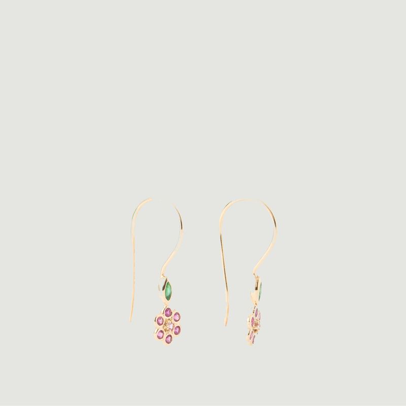 Miniflower 2 Red earrings - Sophie d'Agon