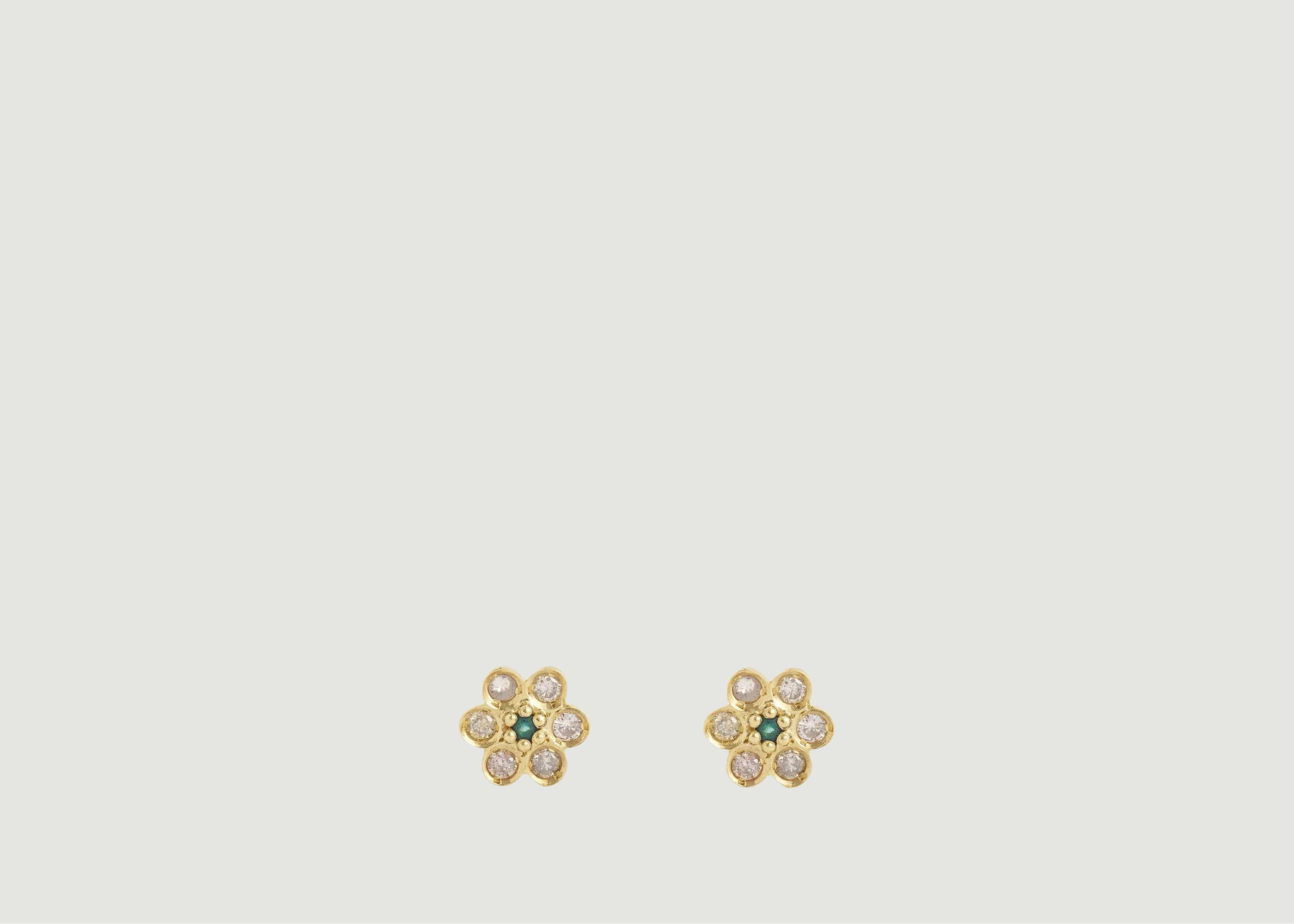 Ohrringe Miniflower 4 Brume - Sophie d'Agon