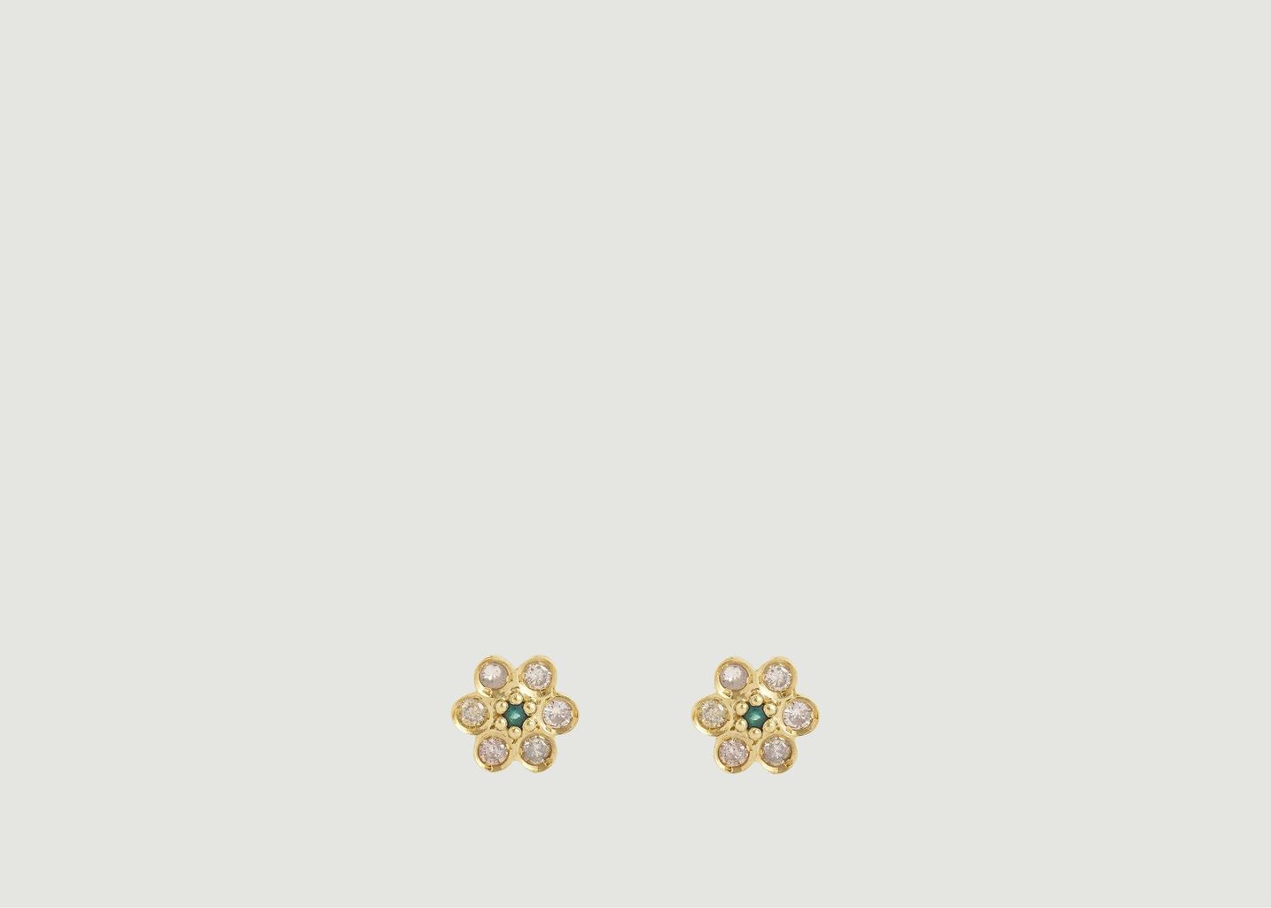 Miniflower 4 Brume earrings - Sophie d'Agon