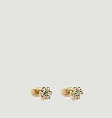 Miniflower 4 Brume earrings