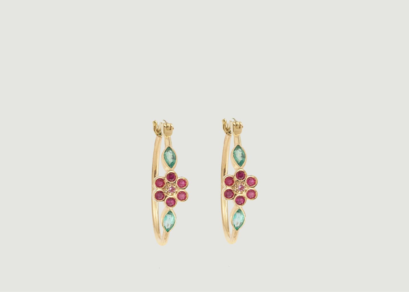 Miniflower 3 Red earrings - Sophie d'Agon