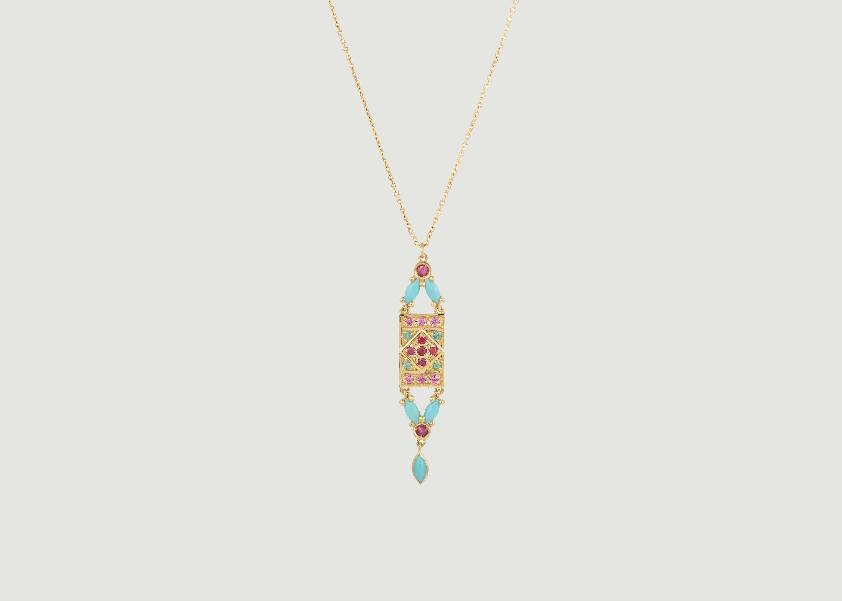 Collier Ava 1 Turquoise - Sophie d'Agon