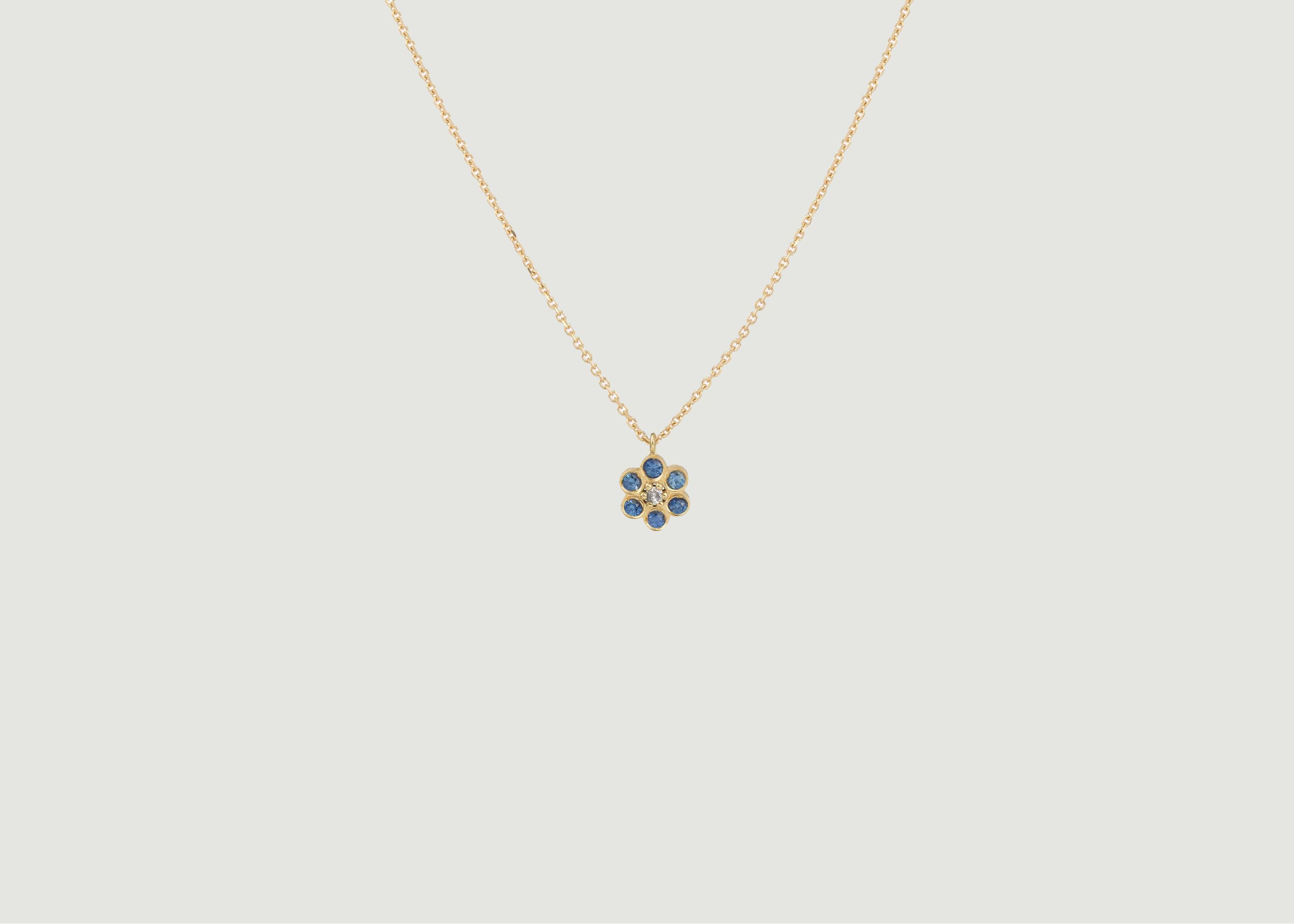 Miniflower 1 Blue necklace - Sophie d'Agon