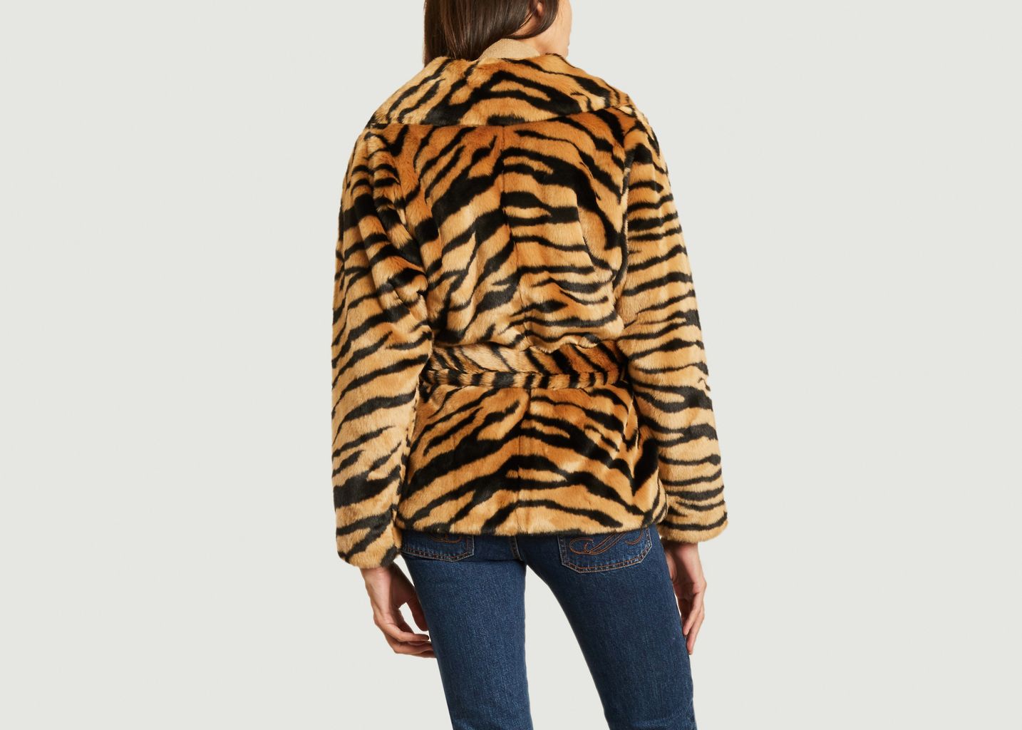 Manteau court effet fourrure motif tigre Tiffany - Stand Studio