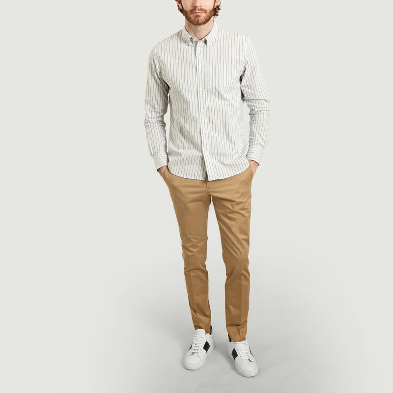 Chemise Rayée En Coton Et Lin Earl - SUIT