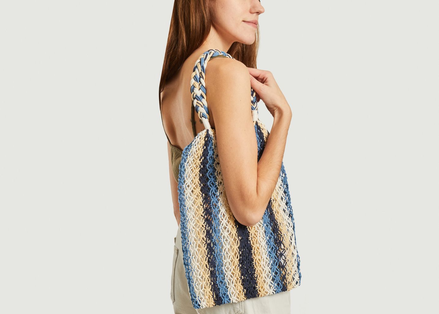 Anil braided cotton tote bag - Suncoo