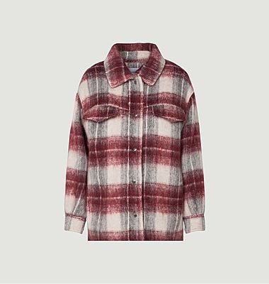 Veste en lainage à carreaux Emilia