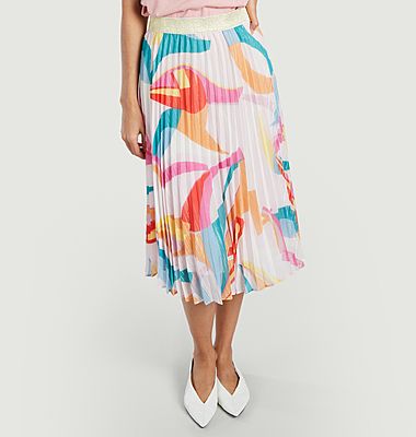Pleated midi skirt with fancy pattern Falak