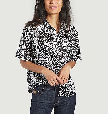 Luana short-sleeved vegetal pattern shirt